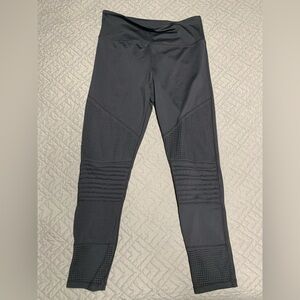 Chic Black Leggings with Mesh Accents